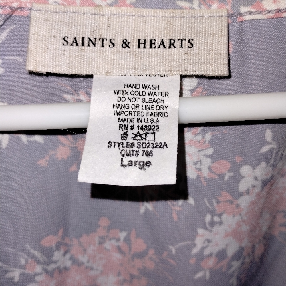 Saints & Hearts NWOT Floral Dress with Bow Detail - Picture 4 of 4